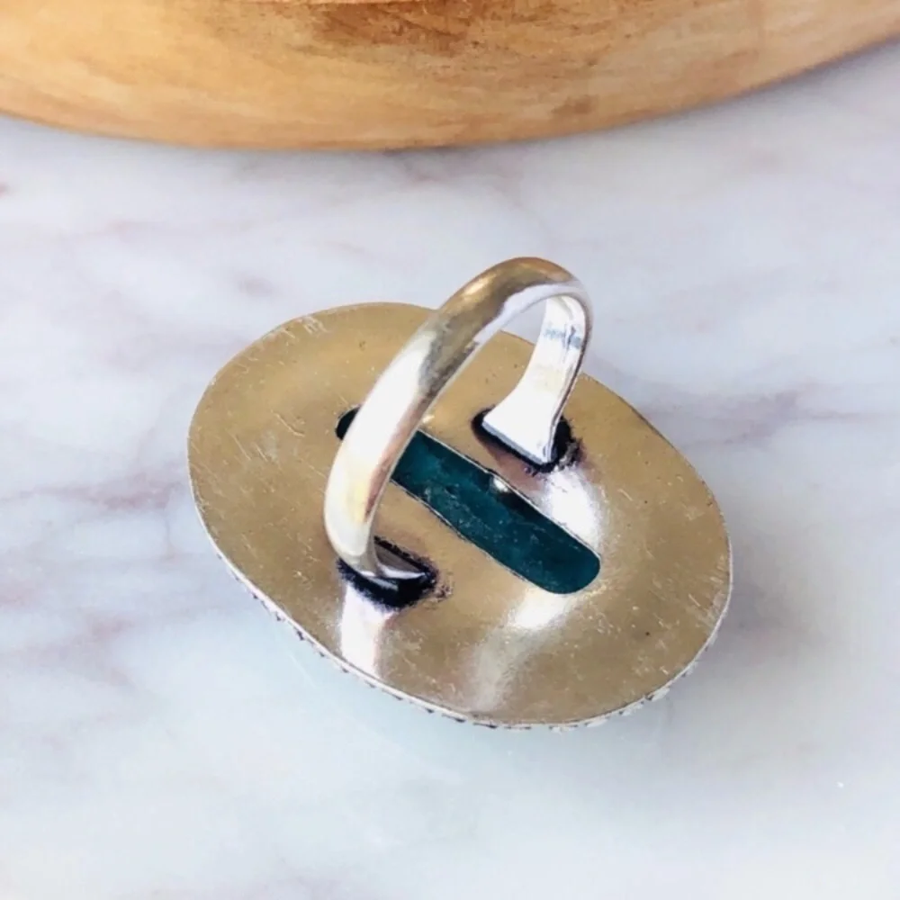 Apatite Silver Ring